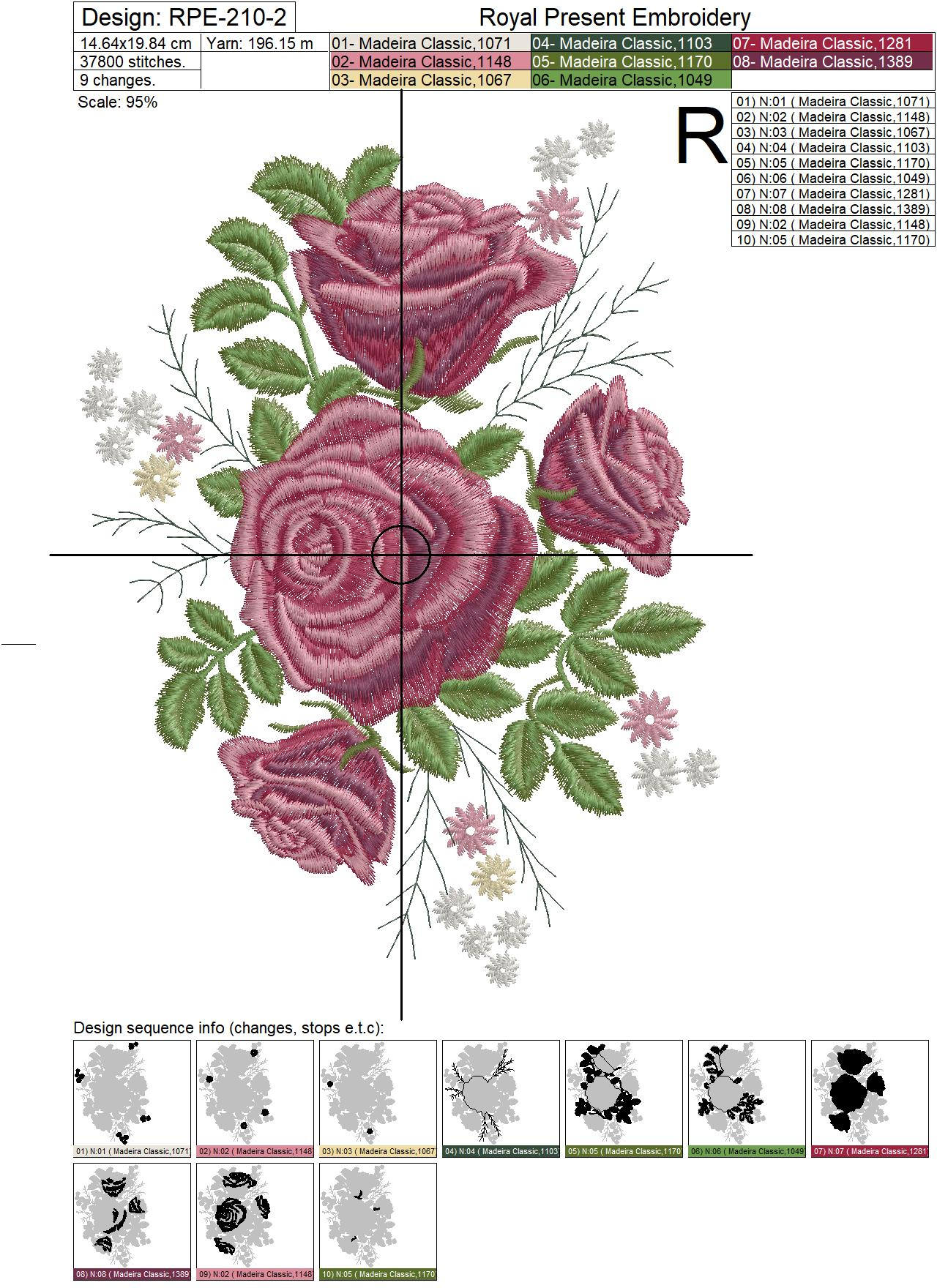 Machine Embroidery Rag Roses Garden Roses Machine Embroidery Design - 2 Sizes - Etsy