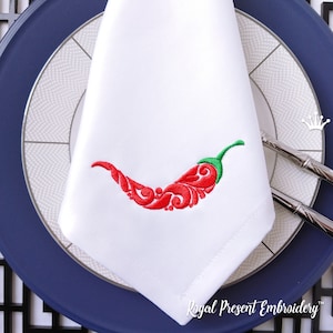 Chilli Pepper machine embroidery design