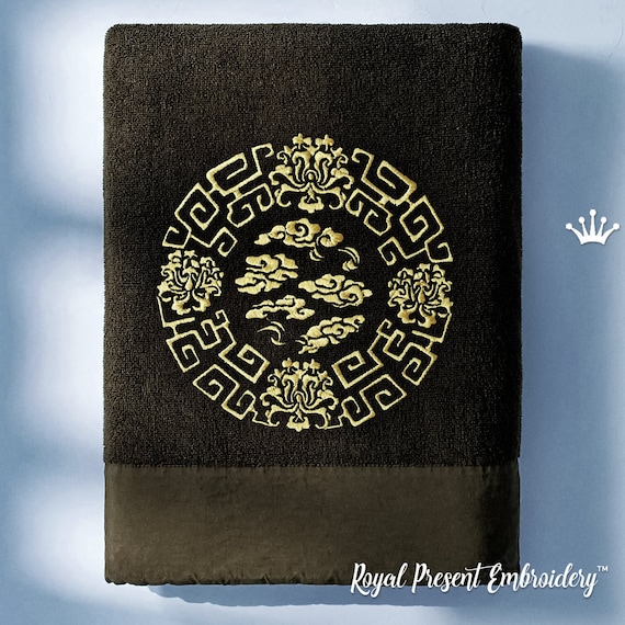 Chinese Ornament Machine Embroidery Design 5 Sizes Etsy