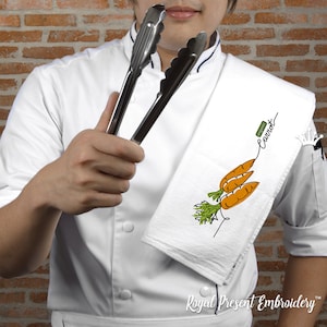 Carrot organic Machine embroidery design - 4 sizes