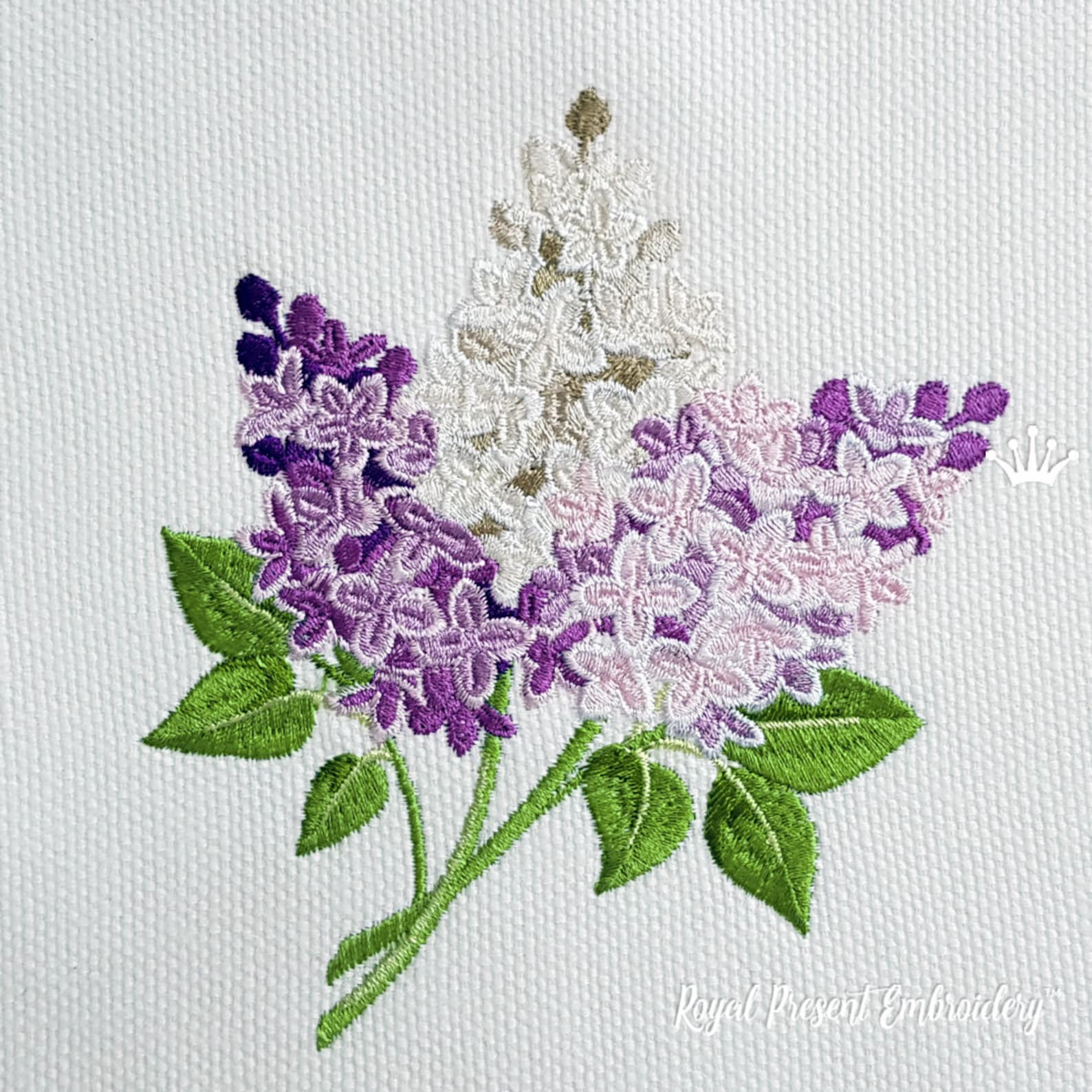 Lilac Machine Embroidery Design - 2 Sizes - Etsy