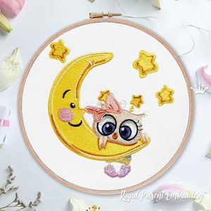 Cute Cartoon Owl Machine Embroidery Design - 3 sizes