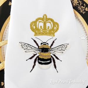 Queen Bee Machine Embroidery Design