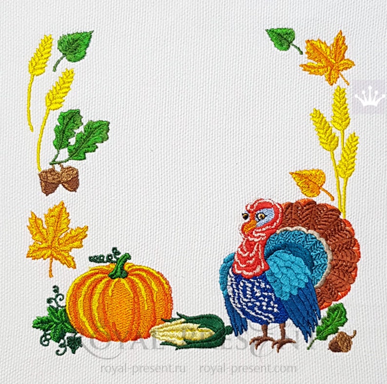 Happy thanksgiving machine embroidery designs 5 in 1  etsy Happy thanksgiving machine embroidery designs 5 in 1  etsy