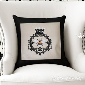 Queen Bee machine embroidery design - 3 sizes