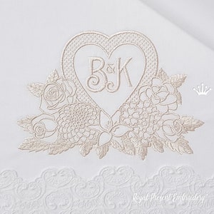 Wedding Monogram Blank Embroidery Design - 3 sizes