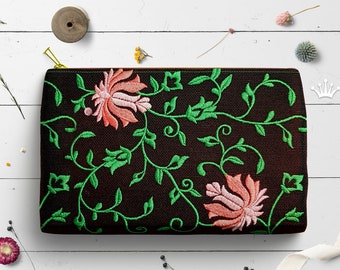 Anmutige Blumen Ornament Maschine Stickerei Design - 3 Größen