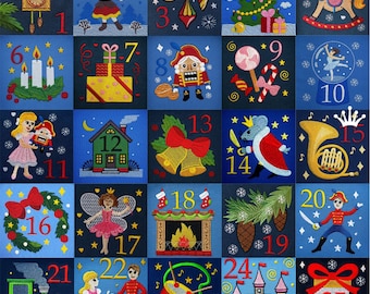 Christmas Nutcracker Advent Calendar Machine Embroidery Designs - 2 sizes