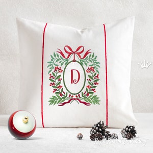 Christmas Monogram Frame Machine Embroidery Design - 4 sizes