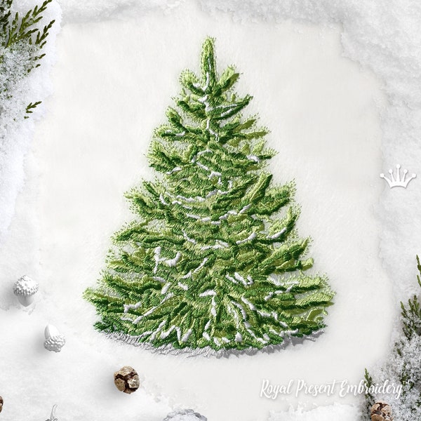 Small Winter tree Machine Embroidery Design - 5 sizes