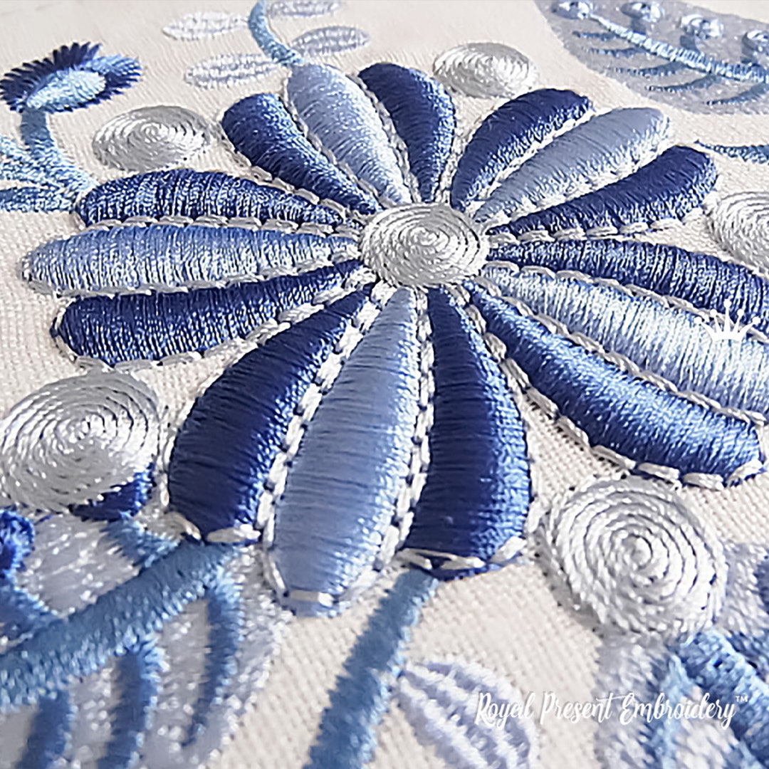 Machine Embroidery Design Fantastic Flowers 3D - 2 Sizes - Etsy
