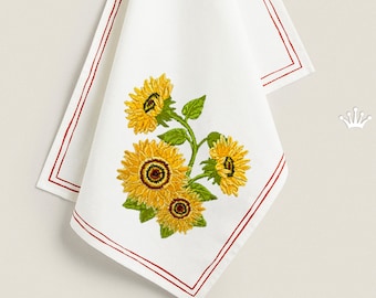 Summer Sunflowers Machine Embroidery Design - 3 sizes