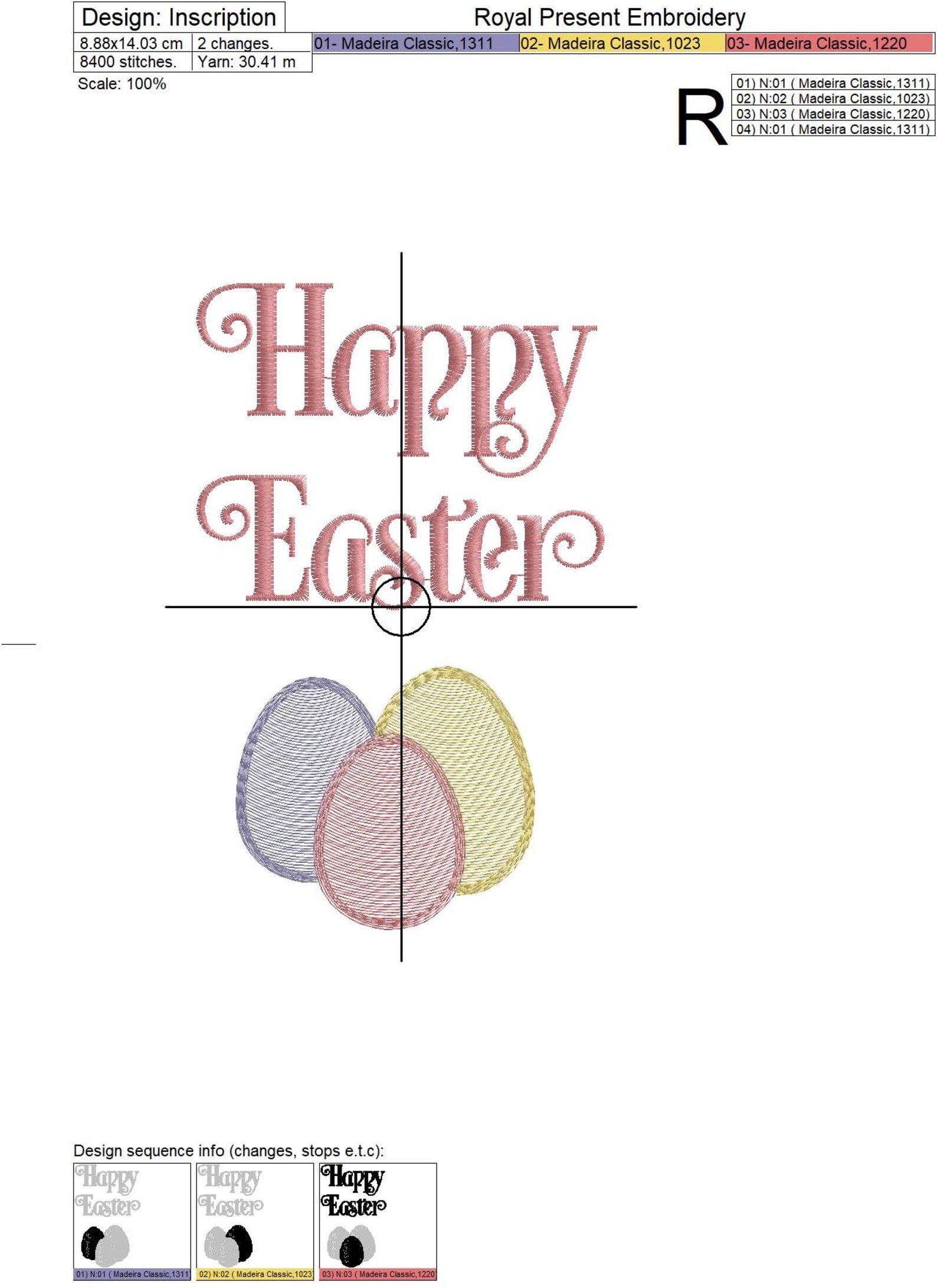 Happy Easter Machine Embroidery Designs - Etsy