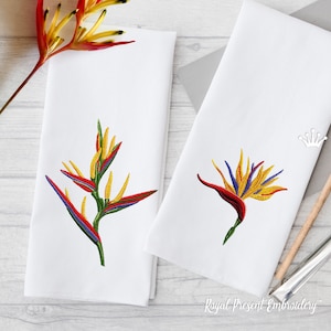 Strelitzia Machine Embroidery Designs - 2 sizes
