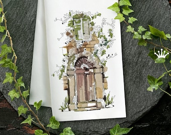 Sketch Italian door Machine Embroidery Design - 6 sizes