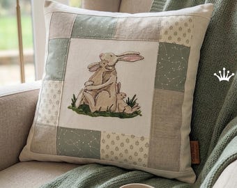 Mama bunny with baby bunnies Machine Embroidery Design - 7 sizes