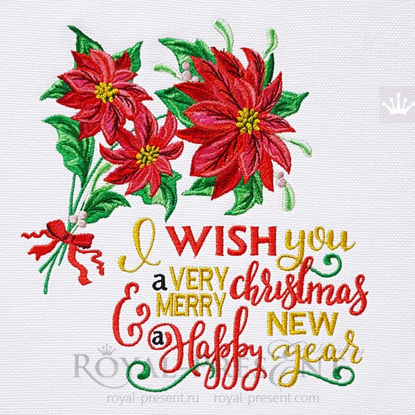 Christmas Greeting Card Machine Embroidery Designs