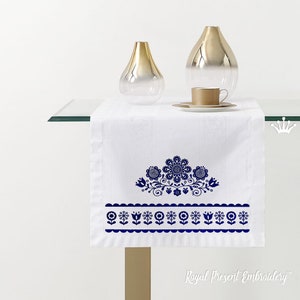 Scandinavian folk floral Machine Embroidery Designs -  2 in 1