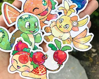 Pegatinas holográficas de PokeFruit