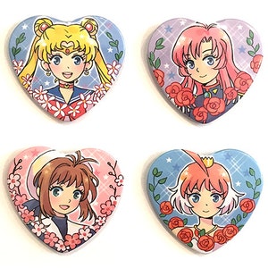 Magische Girl Heart Pins