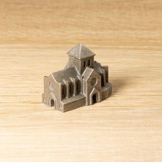 Pewter Church for Medieval-Themed Board Games - One Tower