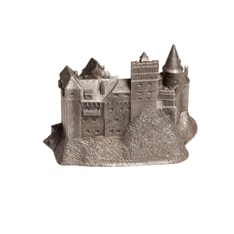 Bran castle historical architecture scale model 1:1000 pewter miniature Archiminima Replica, Count Dracula's home in Transylvania image 8