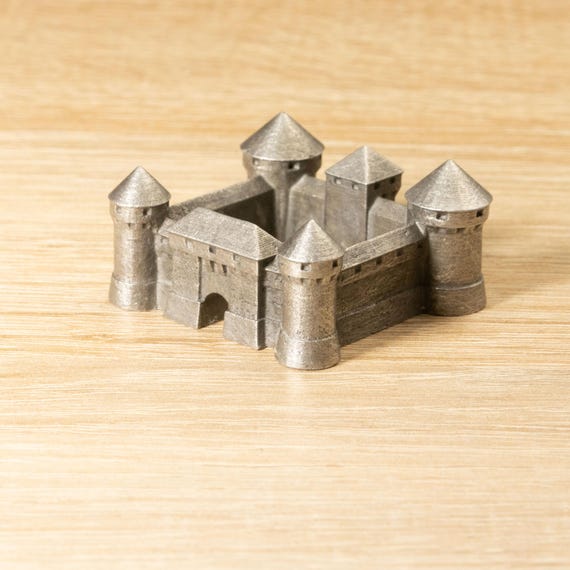 Pewter Walls for Medieval-Themed Board Games - Four Sides