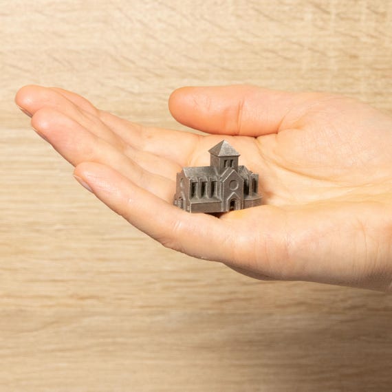 Pewter Church for Medieval-Themed Board Games - One Tower