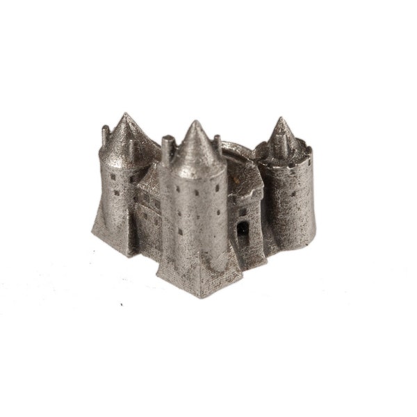 Coch castle historical architecture scale model 1:2000 Welsh castell pewter building knight British souvenir miniature Archiminima Replica