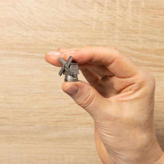 Pewter Windmill for Medieval-Themed Board Games - Square