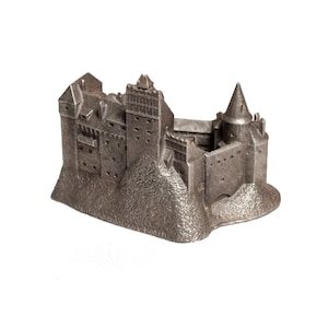 Bran castle historical architecture scale model 1:1000 pewter miniature Archiminima Replica, Count Dracula's home in Transylvania image 7