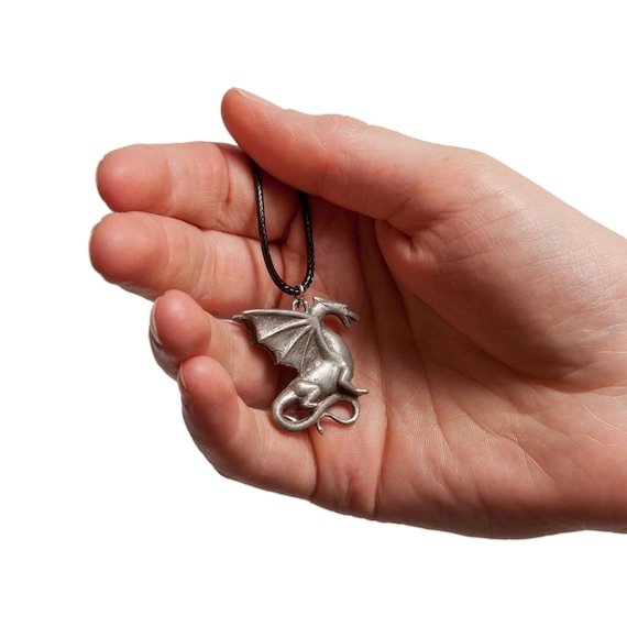 Ljubljana Dragon Larger Necklace - Lead Free Pewter - Cord Included