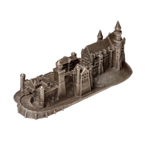 Neuschwanstein castle historic Gothic Revival architecture scale model 1:2000 pewter building German souvenir miniature Archiminima replica
