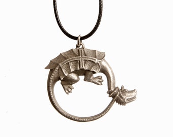 Order of the Dragon - Without Cross - Symbol of the European Chivalric Order - lead free pewter necklace with cord included
