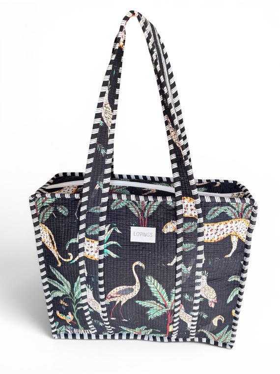 Midnight Jungle - Tote Bag met Rits