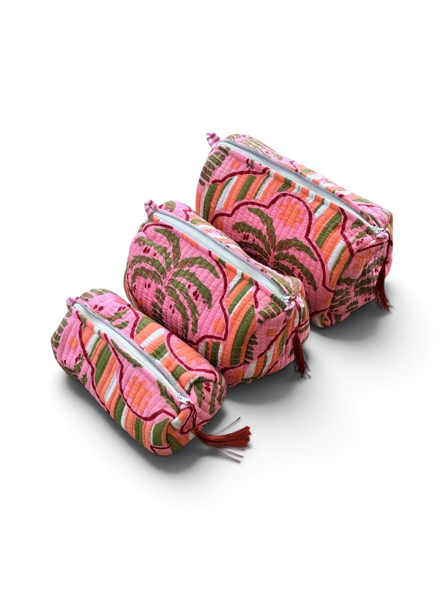 Palm Paradise Pink - Beauty bags