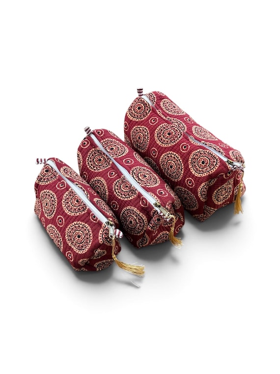 Burgundy Boho - Beauty bags