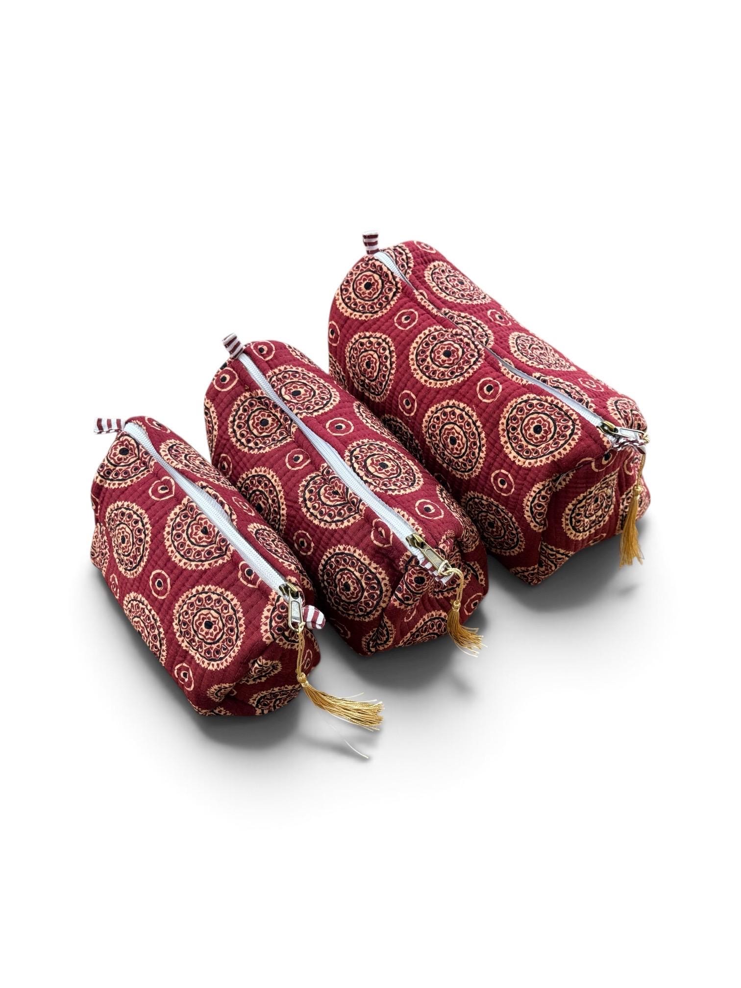 Burgundy Boho - Beauty bags