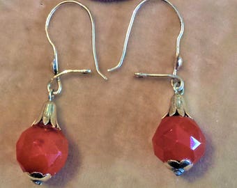 Victorian 14K Gold Carnelion Earrings