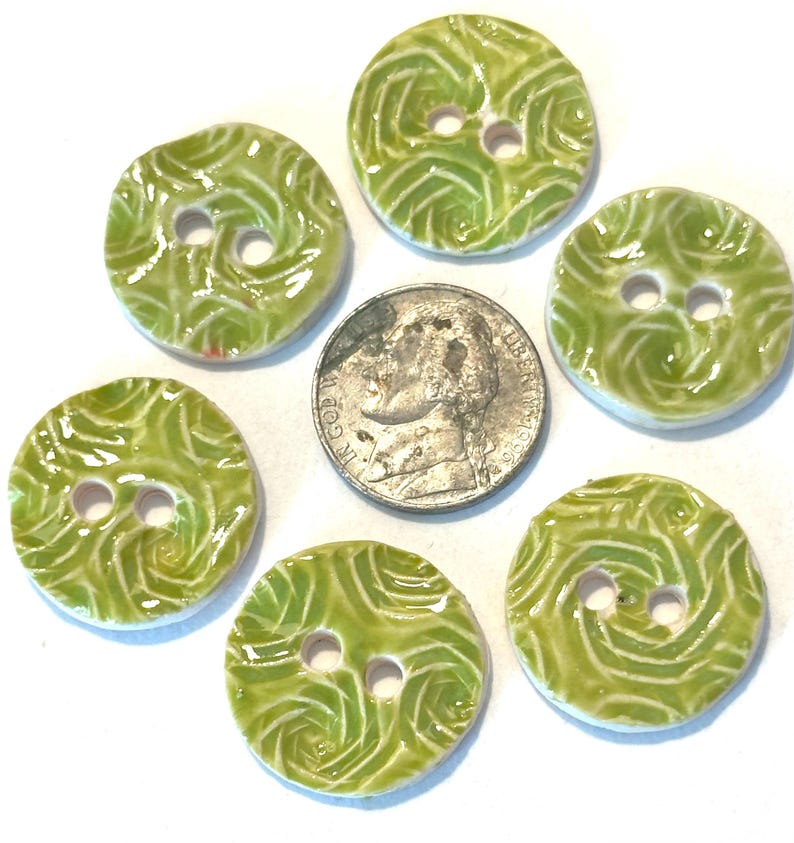 Textured 1-inch Buttons Handmade Porcelain Ceramic Fascinating Texture ...