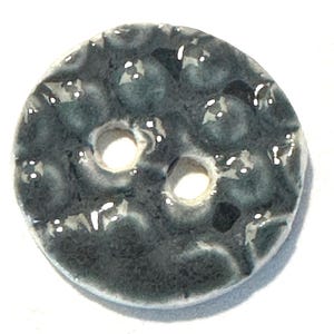 Handsome 1-inch handmade fine porcelain ceramic sewing knitting crafts buttons, versatile gray with high gloss enhancing bumpy texture