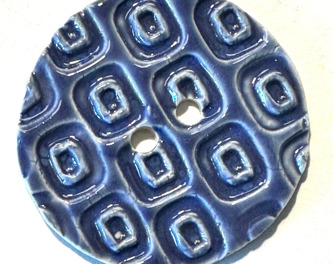 Ceramic Button Insert Jumbo 2.38-inch Button Handmade Porcelain Ceramic Artisan Extra-large ...