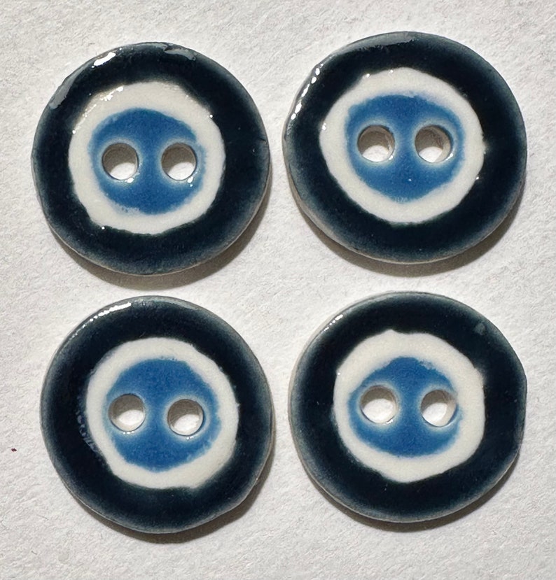 Inner Buttons Joy of Color! 7/8-inch Buttons Handmade Fine English Porcelain Ceramic ...
