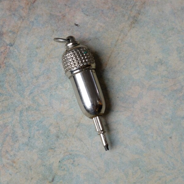 Vintage Acorn Shaped Hidden Screw Pencil Charm Pendant