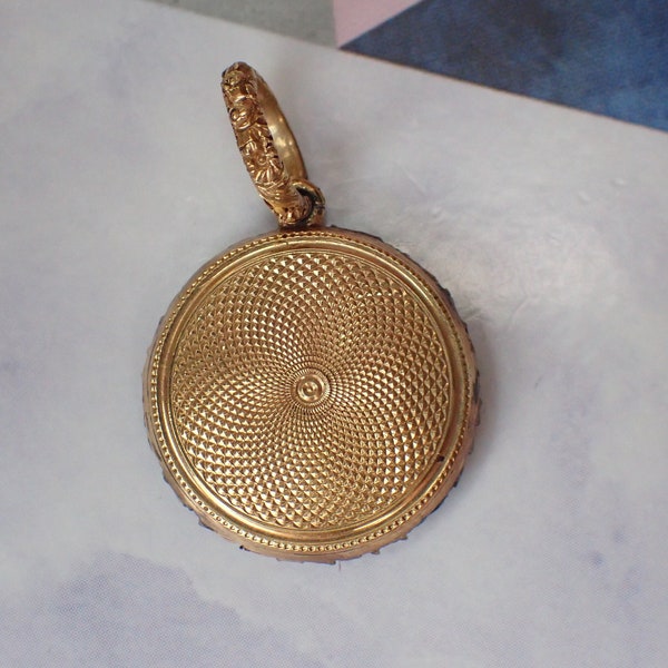 Pretty Little Antique Georgian Gold Filled Mourning Locket, circa 1820