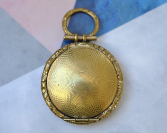 Antique Early Victorian Gilt Pocket Watch Style Locket, circa 1840