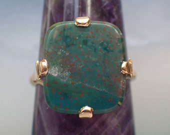 Antique 9ct Gold & Bloodstone Signet Ring