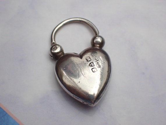 Antique Sterling Silver & Connemara Marble Heart … - image 6