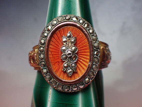 Marcasite & Enamel Ring - Red Marcasite & Enamel Ring - Red