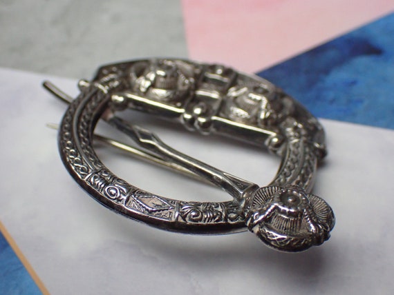 Antique Sterling Silver Celtic Royal Tara Brooch,… - image 5